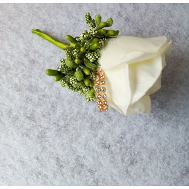 Wedding Boutonniere- Gold