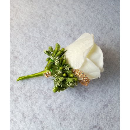 Wedding Boutonniere- Gold