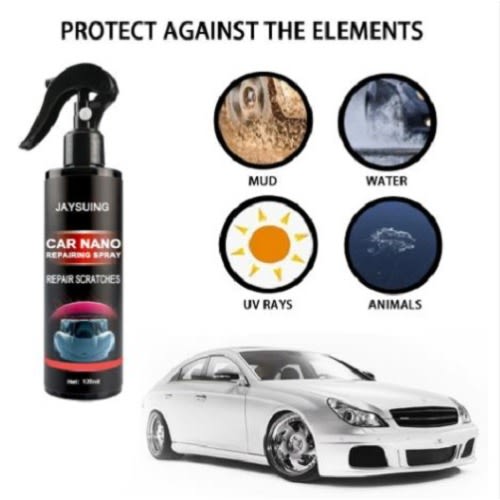 Nano Spray Car Slight Scratch Remover And Polish - 120ml +  Cloth - 2pcs