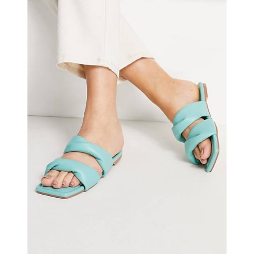 Simmi London Latana Padded Slippers - Light Blue