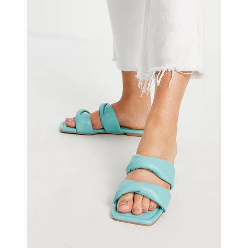 Simmi London Latana Padded Slippers - Light Blue