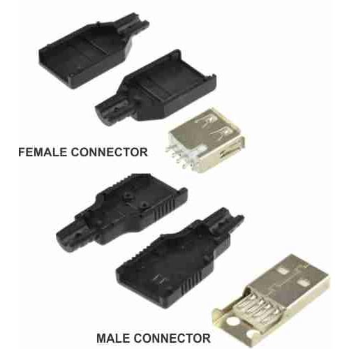 Diy Usb Male Female Connector - 2 Pairs Each
