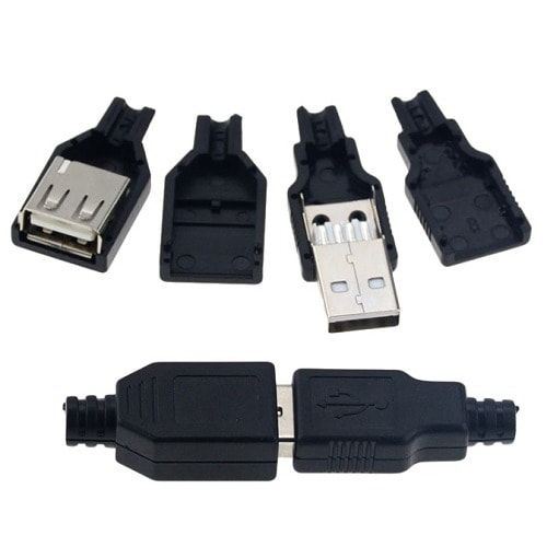 Diy Usb Male Female Connector - 2 Pairs Each