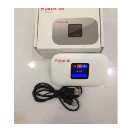 Airtel 4g Wifi Router With 25gb With Free Browsing Sim - White