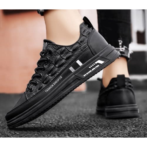 Casual Croc Leather Men Sneakers