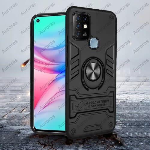 Auroras Cover Shockproof Rhinoceros Armor Case With Ring Magnetism Hold For Infinix Hot 10