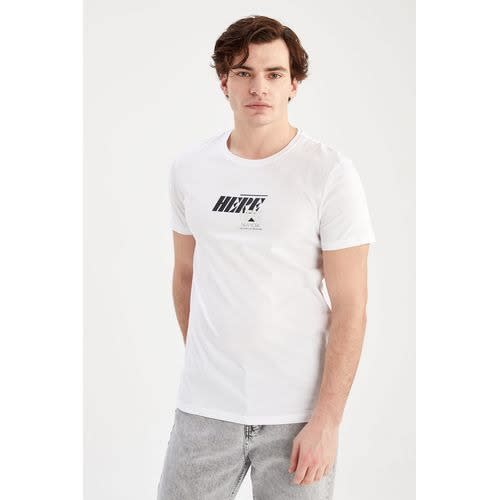 Set Of Short Sleeve Knitted T-shirt and Trouser Joggers - Gray and White