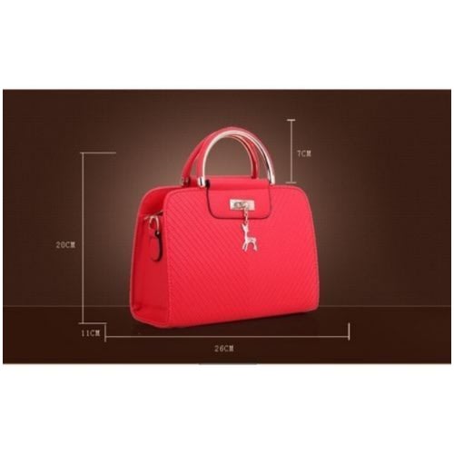 Ladies Leather Handbag - Red