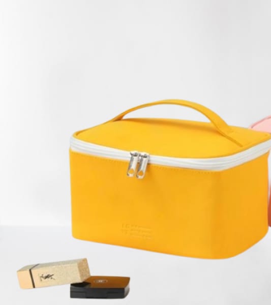 Travel Cosmetic And Makeup Leather Waterproof Washable Bag And Organizer Case