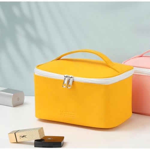 Travel Cosmetic And Makeup Leather Waterproof Washable Bag And Organizer Case