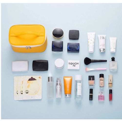 Travel Cosmetic And Makeup Leather Waterproof Washable Bag And Organizer Case