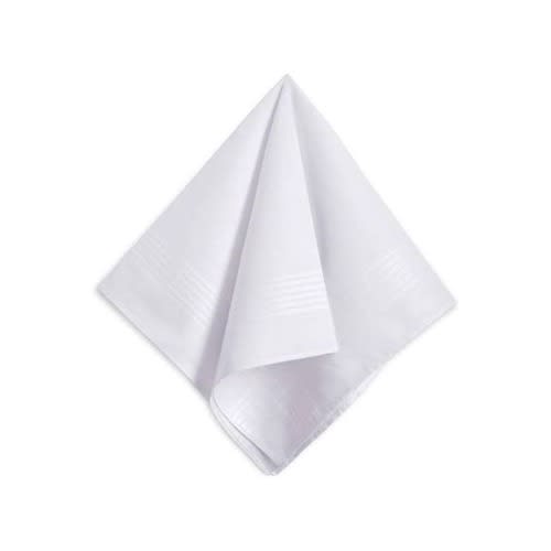 Quality White Handkerchief - 12-in-1 Pack