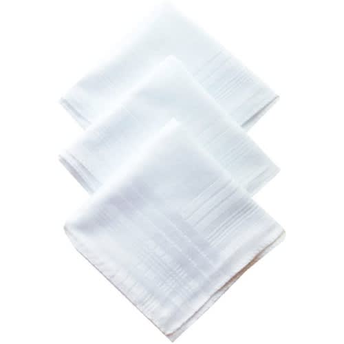 Quality White Handkerchief - 12-in-1 Pack