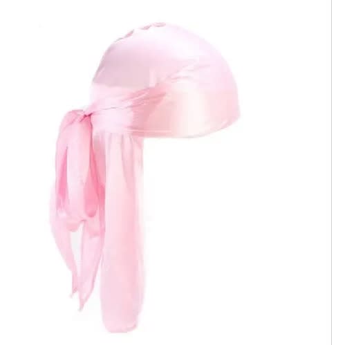 2 In 1 Silky Durag - Black & Pink
