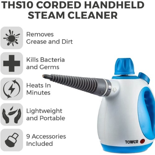 9 In 1 Hand Held Steam Cleaner -1050W