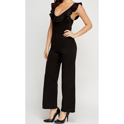 Wide Leg Frilled Jumpsuit 0045