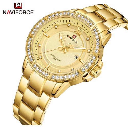 Stainless Sport Watch Gold Full Steel Quartz Luxury Wrist Watch