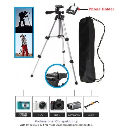 3110 Tripod Stand For Camera + Holder