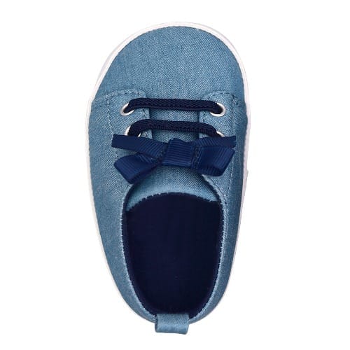 Child Of Mine Newborn Baby Girl Chambray Sneaker Shoe
