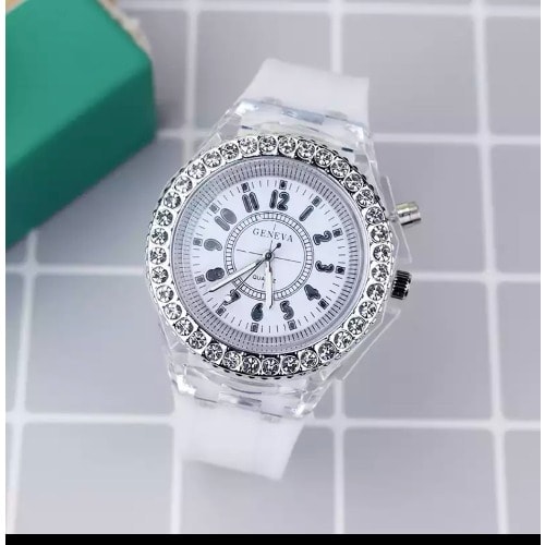 LED Light Watch For Teens And Women - White