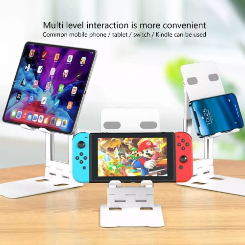 Earldom Foldable Desktop + Tablet & Phone Holder & Stand- E136 -Metal