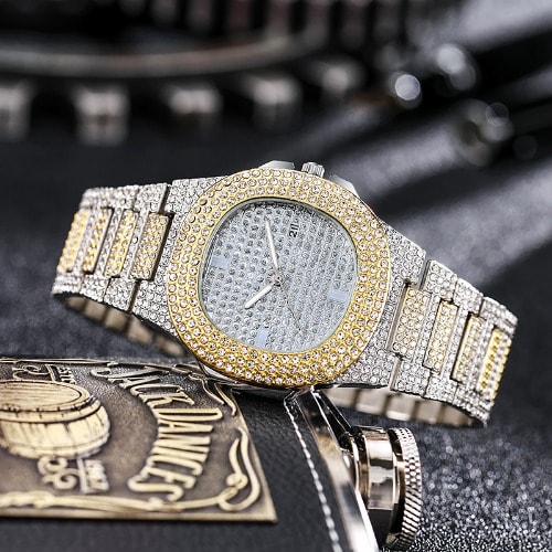Silver And Gold Wristwatch
