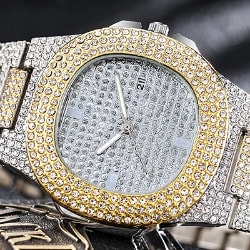 Silver And Gold Wristwatch