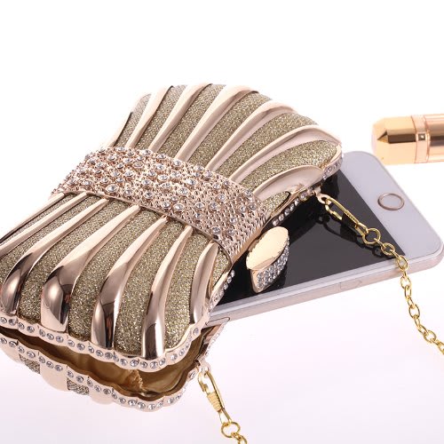 Stone Set Clutch - Gold