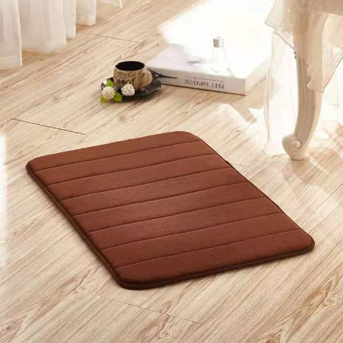 Soft & Water Absorbent Floor Mat For Homes Offices - Coffee Brown