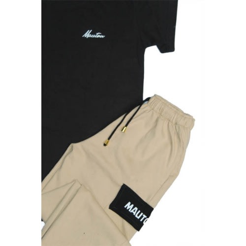 Men's 2-in-1 Privo Tshirt And Cargo Brown Pants