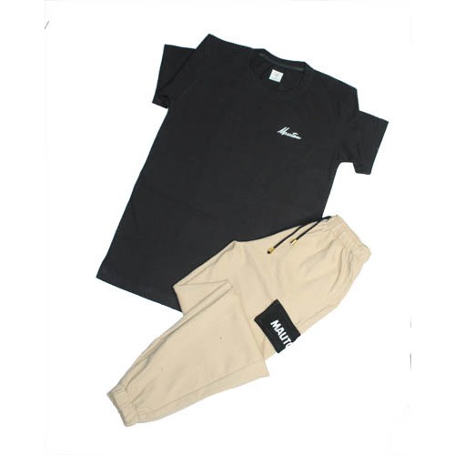 Men's 2-in-1 Privo Tshirt And Cargo Brown Pants