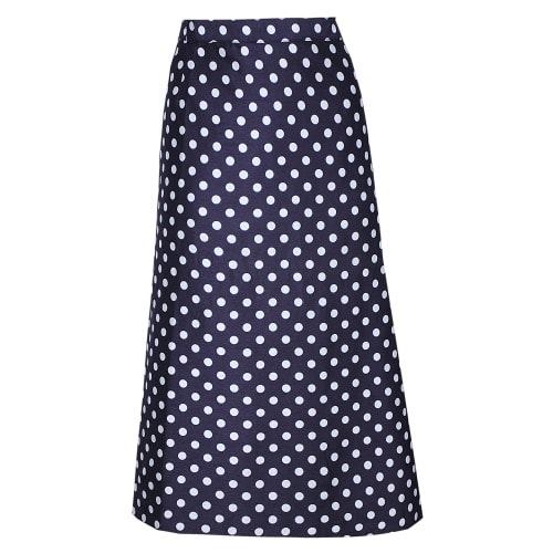 Polka Dot Ladies' Corporate Skirt - Blue/white Lsk-7024
