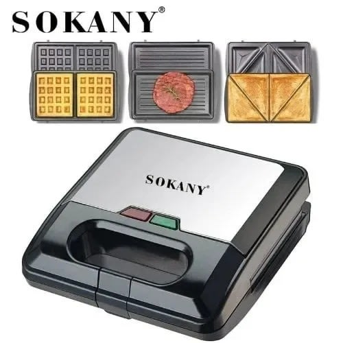 3 In 1 Waffle + Grill + Sandwich Maker - 750W