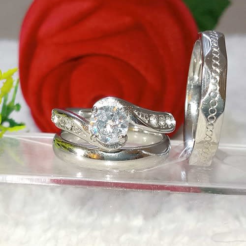 Couple Wedding Rings - Silver