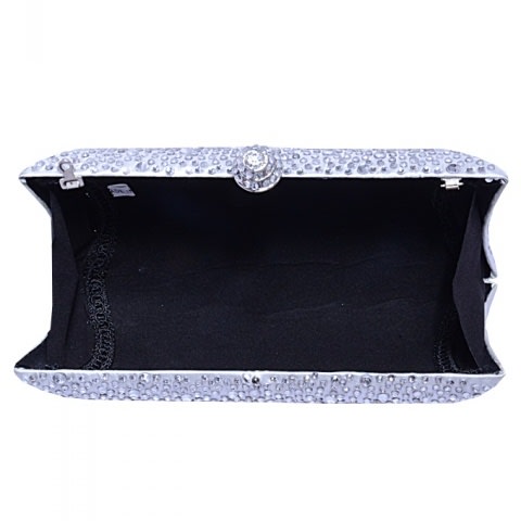 Silver Crystal Clutch