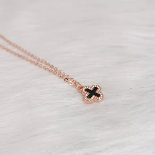 Non Fade Tiny Gold Chain & Small Cross  Pendant- Gold