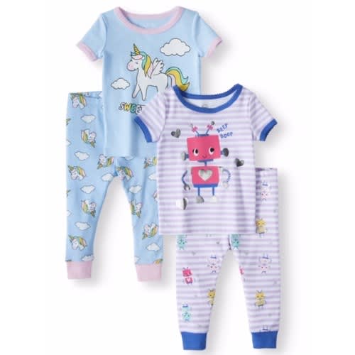 Toddler Girl Fitted Cotton Sleeping Pyjamas Set -dreams