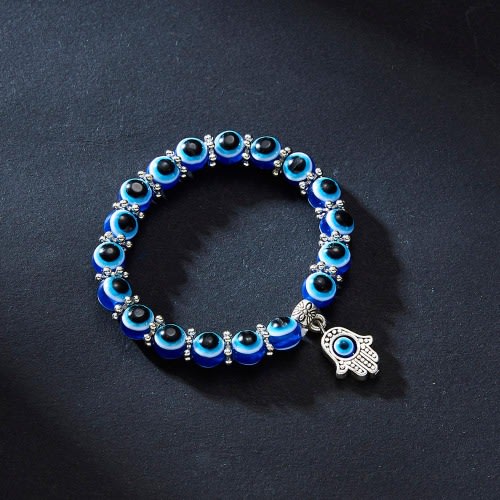 Blue Eye Beaded Bracelet