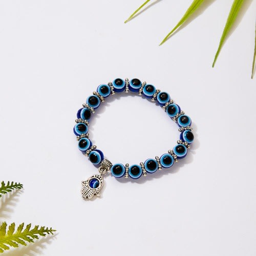 Blue Eye Beaded Bracelet