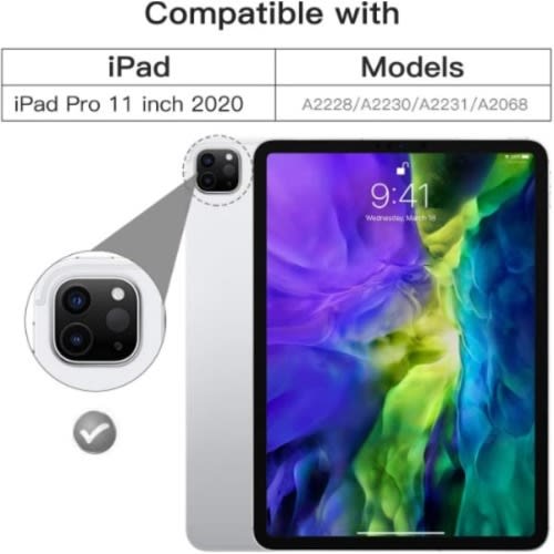 New iPad Pro 11" 2020 - 2nd Generation - Strong Magnetic Trifold Stand Case Cover - Grey