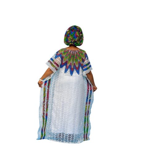 Women's Dry Lace Boubou - White