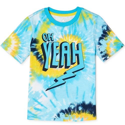 365 Kids Boys Short Sleeve Graphic Tie Dye T-shirt - Oh Yeah