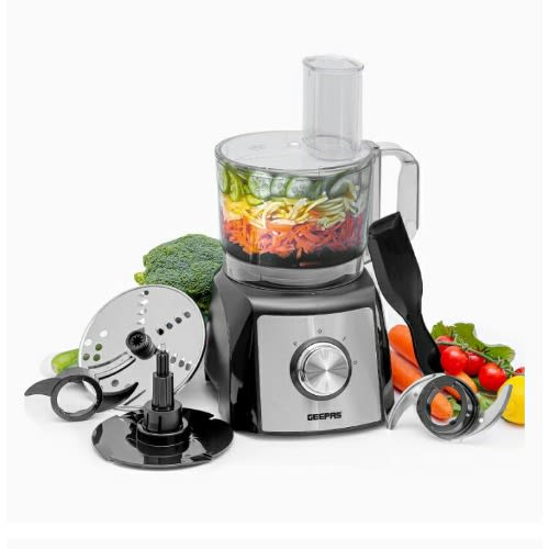 Compact Food Processor & Blender With 2 Speed & Pulse Control - 1200W