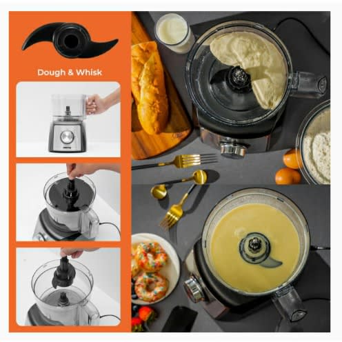Compact Food Processor & Blender With 2 Speed & Pulse Control - 1200W