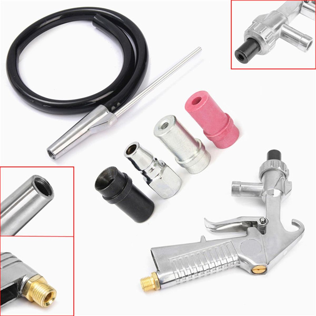 Air Sandblaster + Tube +  Connector + Mouth + Nozzles Sandblasting Tools Kit