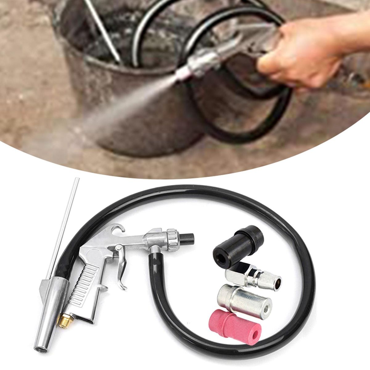 Air Sandblaster + Tube +  Connector + Mouth + Nozzles Sandblasting Tools Kit