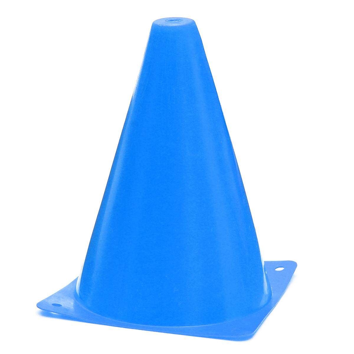 4PCS 7" Witches Hat Agility Cones Football Soccer Sports Drill Markers Slalom Blue PVC