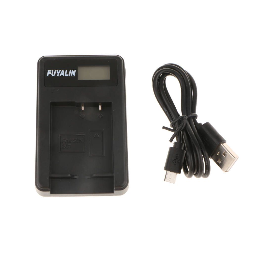 NP-BG1 Battery And Smart LCD Display USB Charger For Sony DSC-W30 W70