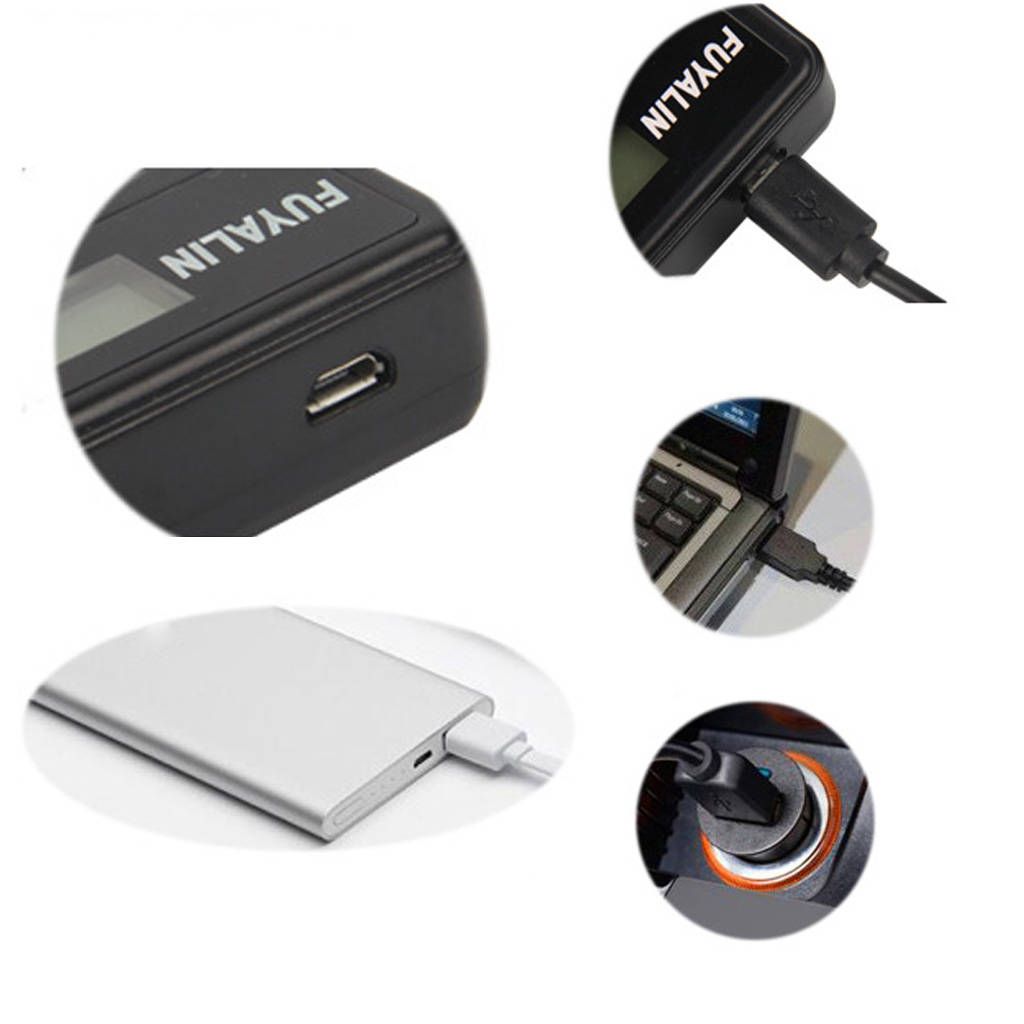 NP-BG1 Battery And Smart LCD Display USB Charger For Sony DSC-W30 W70