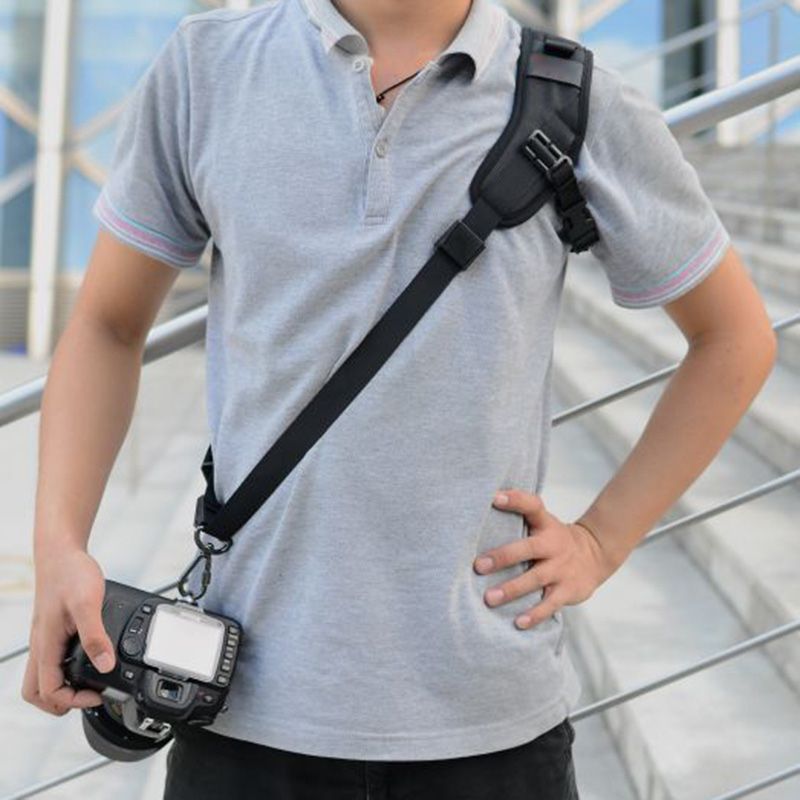 Rapid Single Shoulder Sling Belt Neck Strap Black Adjustable Camera Strap